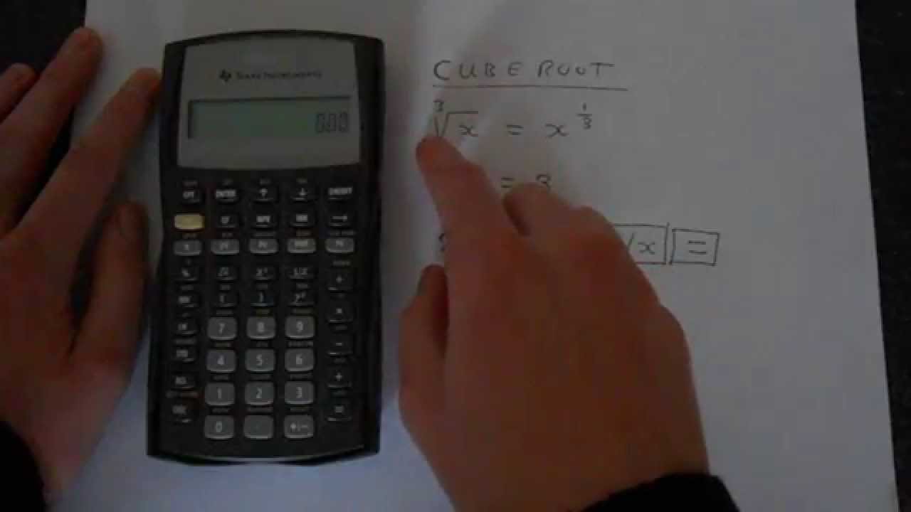 Cube root calculator button
